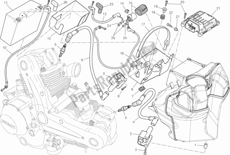 All parts for the Battery of the Ducati Monster 795-Thai 2013